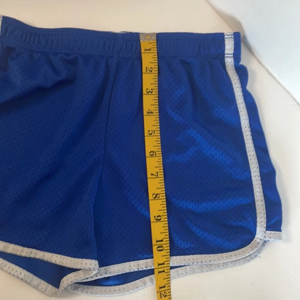 Justice athletic blue with white stripe shorts youth size 12